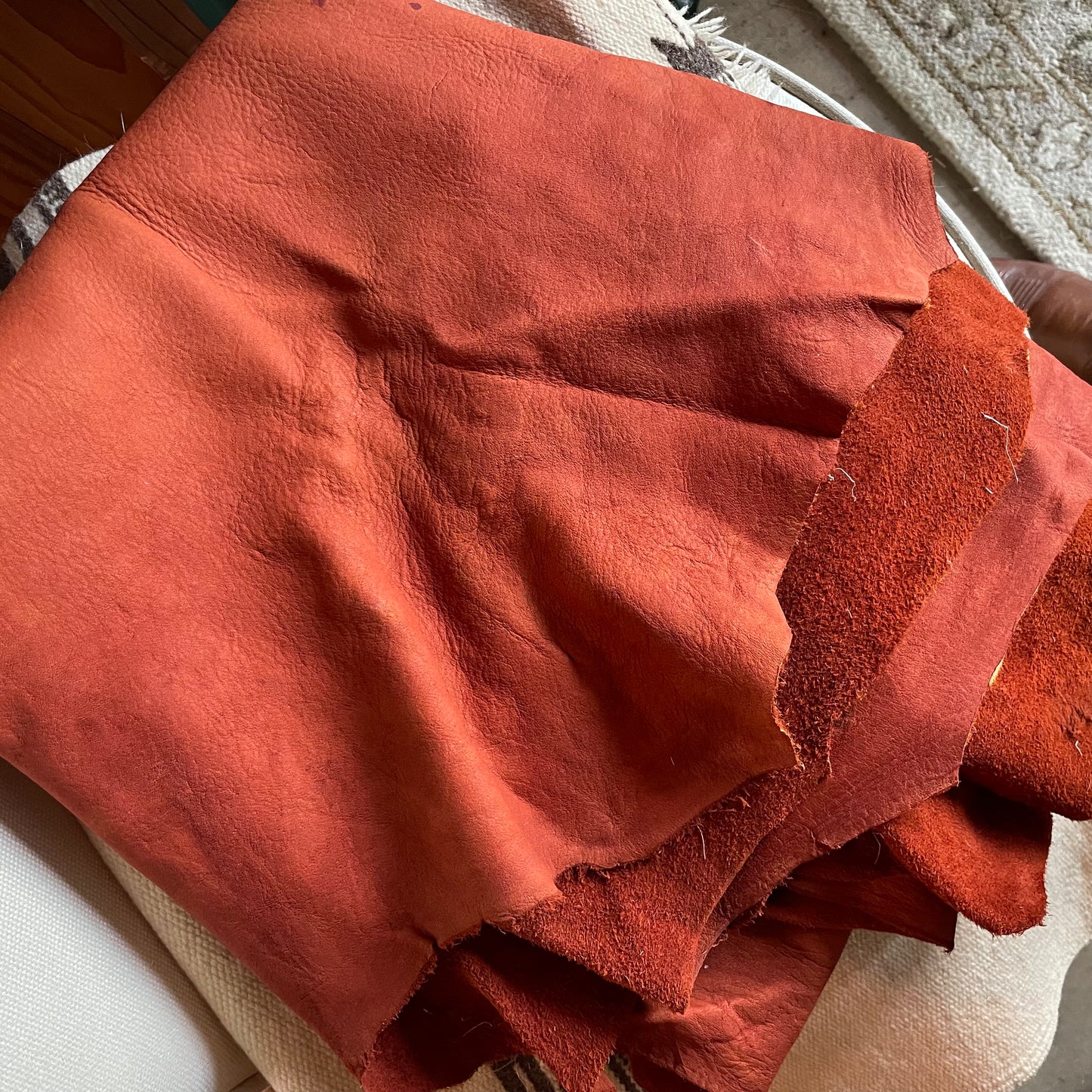 Large suede scrap