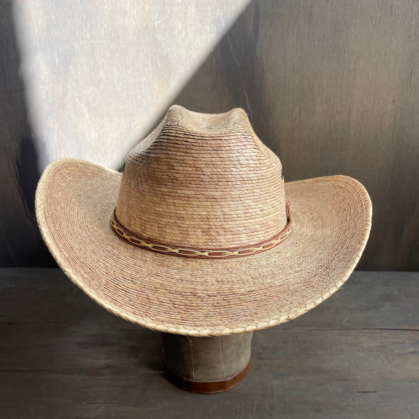 Straw Hat with Leather Band