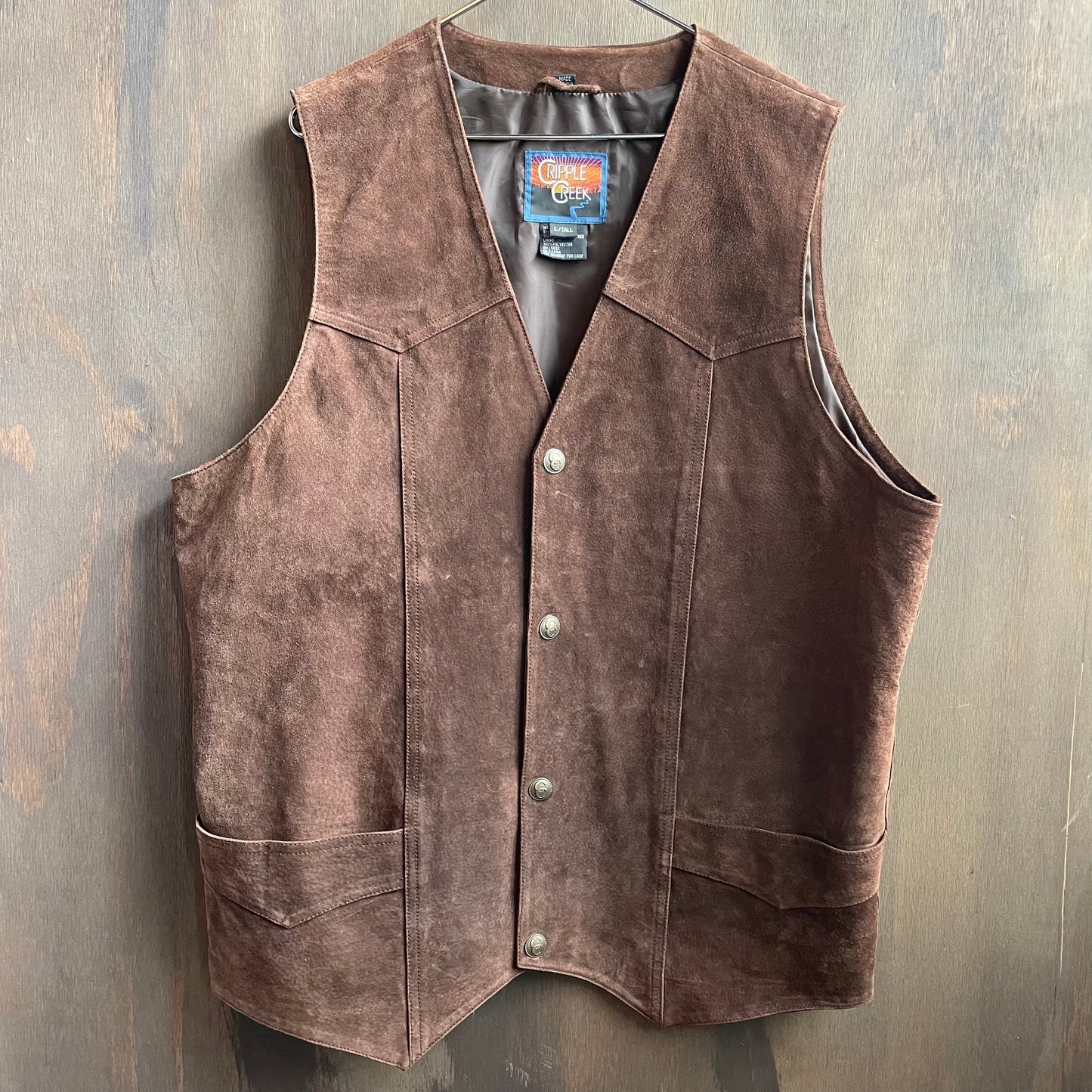 Cripple Creek Dark Brown Suede Vest