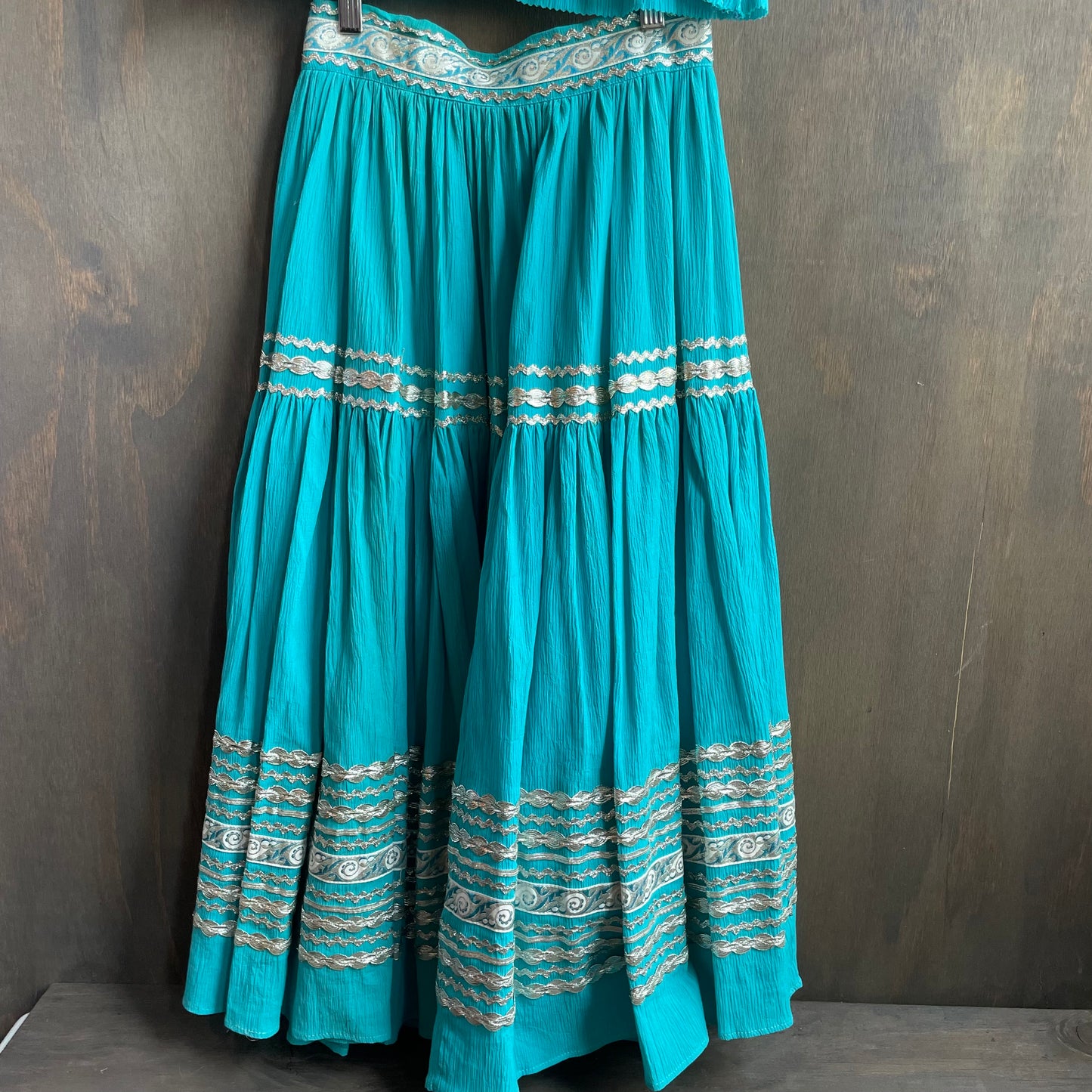 Turquoise and Silver Square Dancing Set