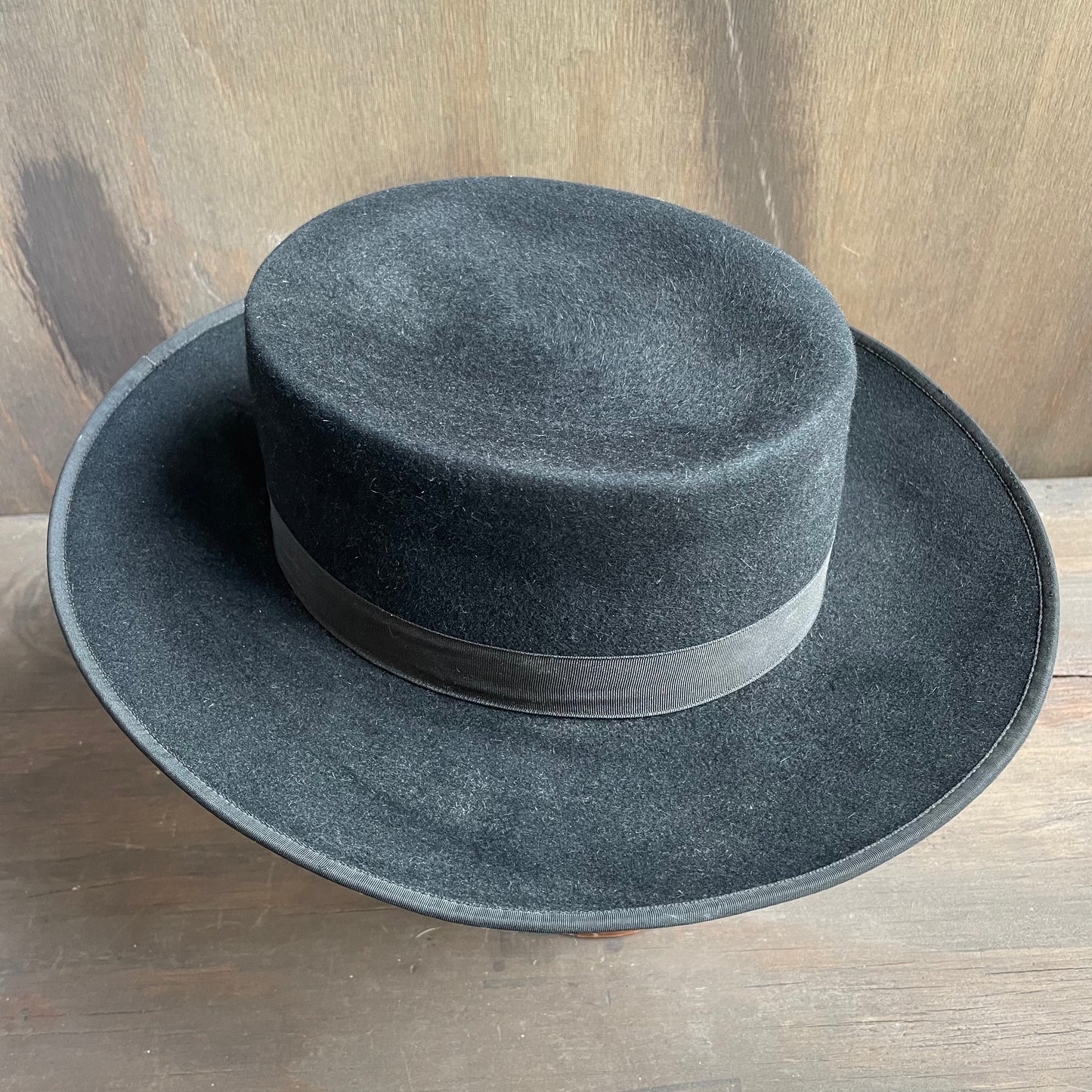 Vintage Moises Sancha Madrid Black Felt Hat