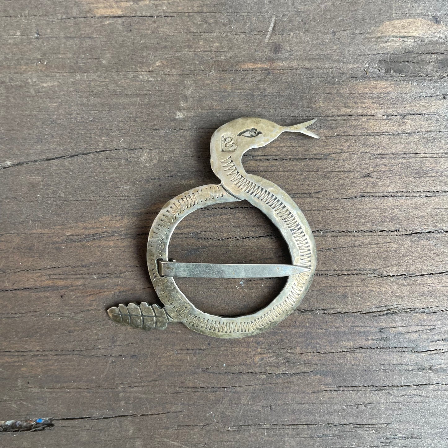 Vintage Silver Snake Luckenbooth Brooch