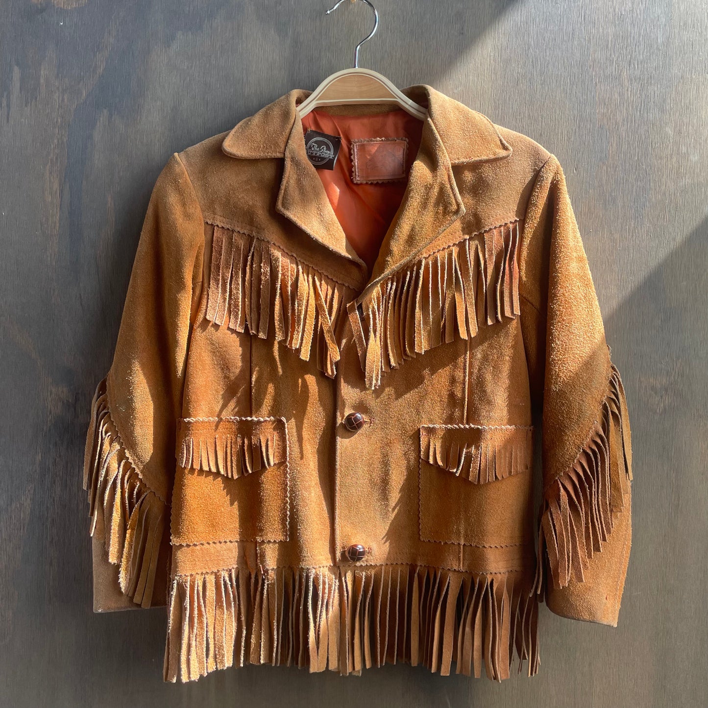 Vintage Suede Fringed Kids Jacket