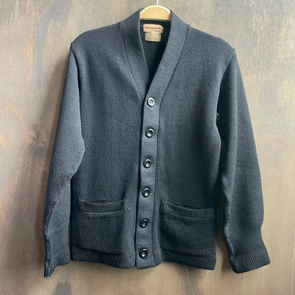 Vintage Black Wool Cardigan