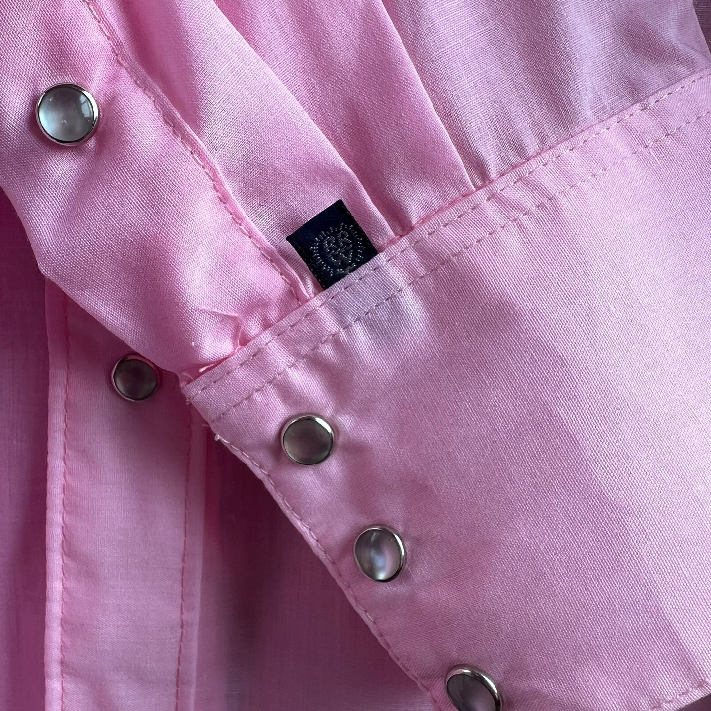 Rockmount pearl snap pink button down
