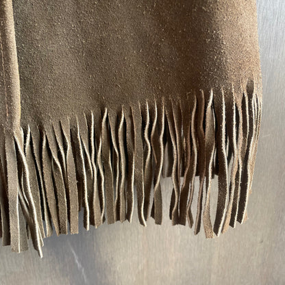 Sullivan Brown Suede Fringe Skirt