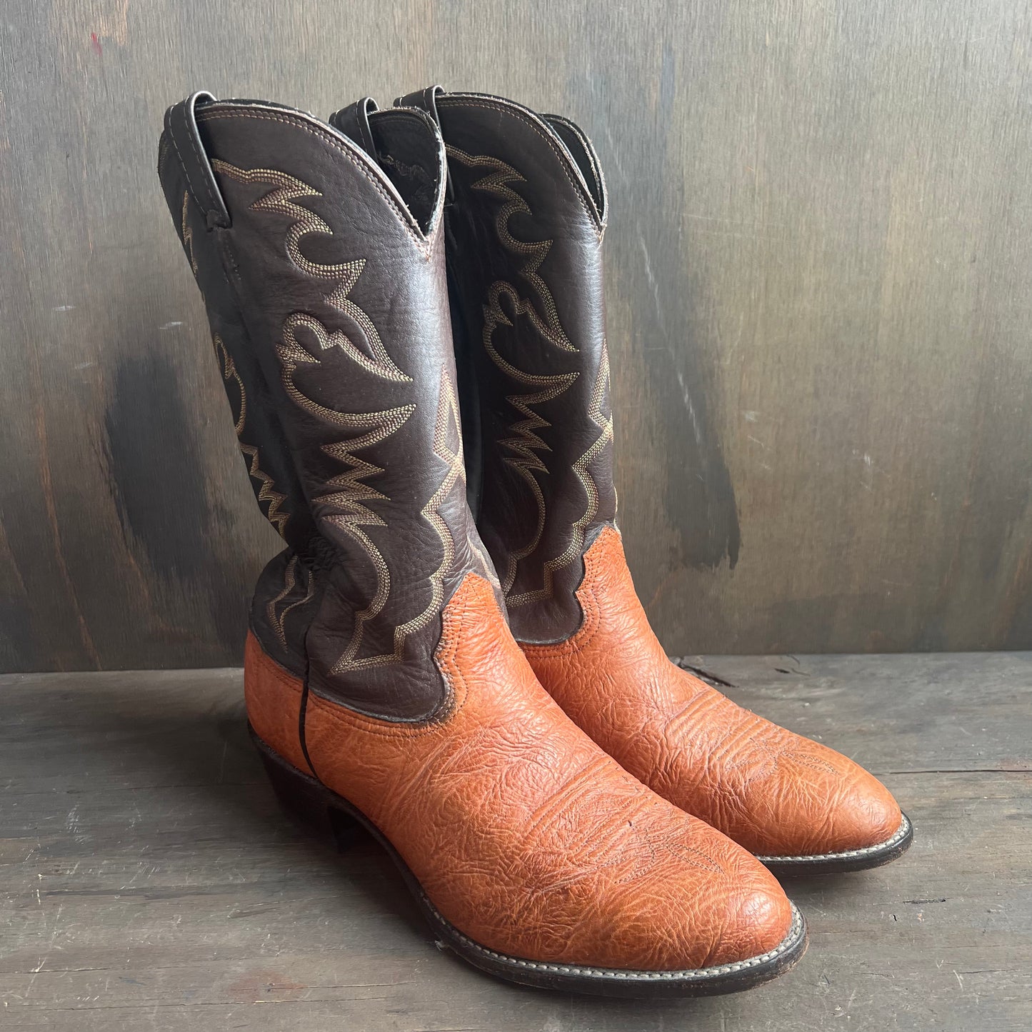 Larry Mahan Two tone cowboy boots