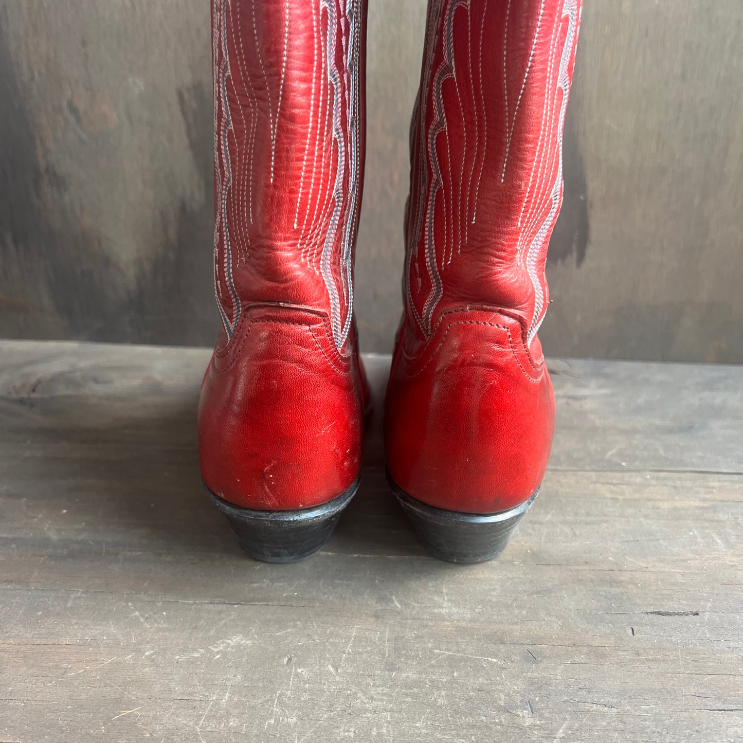 Larry Mahan Red Cowgirl Boots