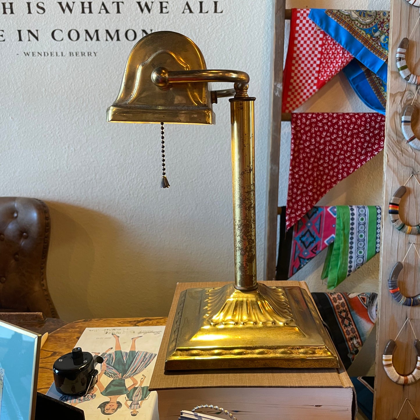 Vintage Brass Desk Lamp