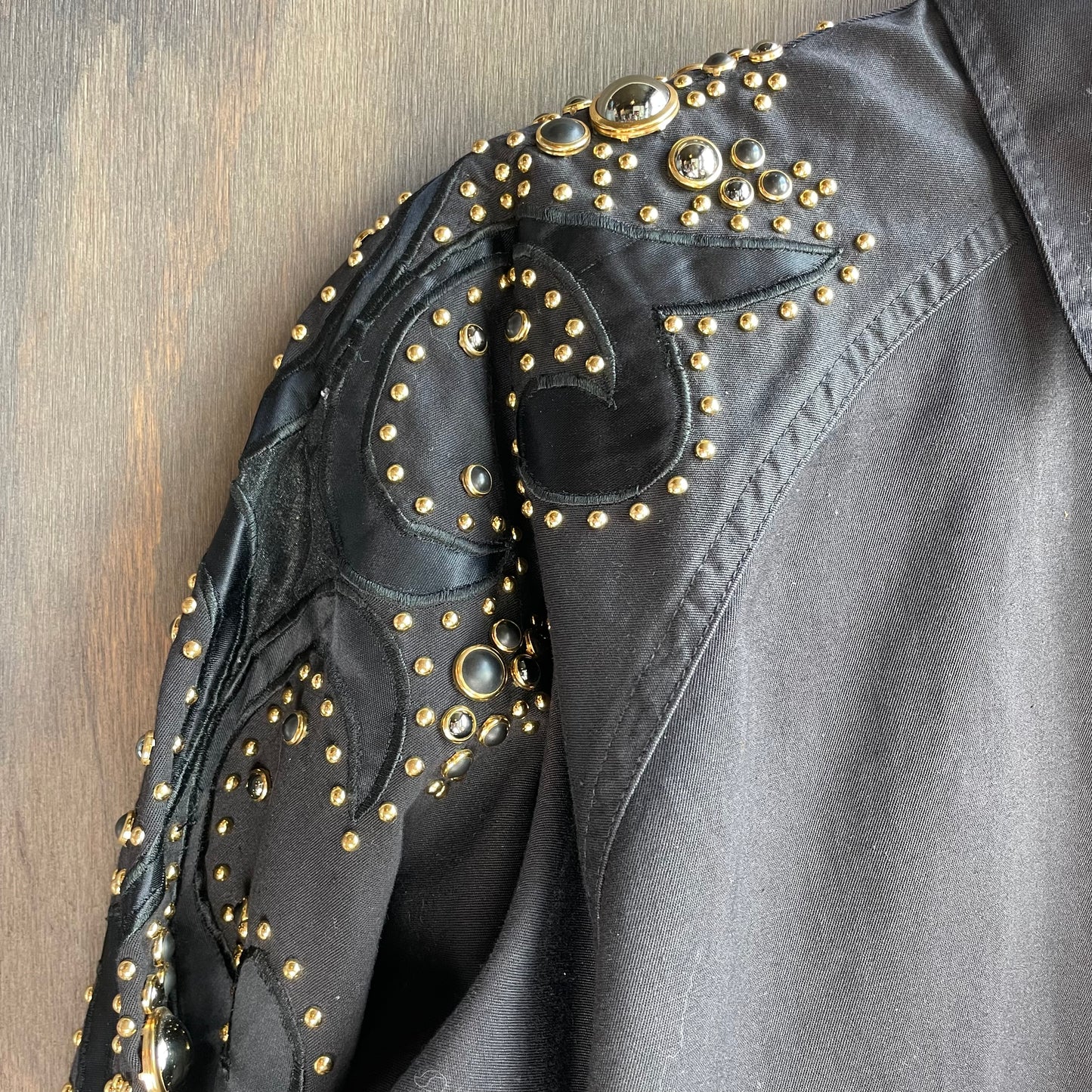 Vintage Black Studded Shirt