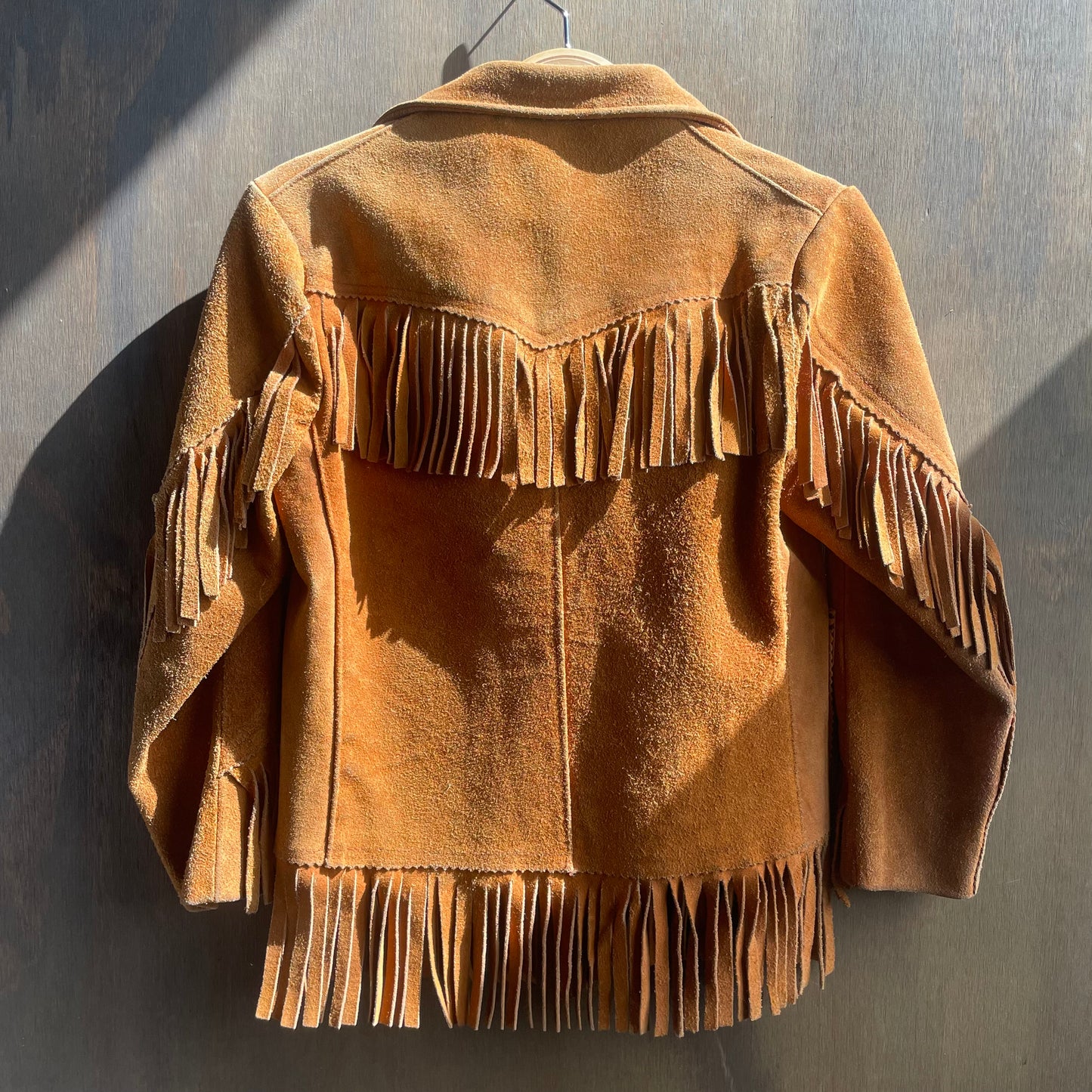 Vintage Suede Fringed Kids Jacket