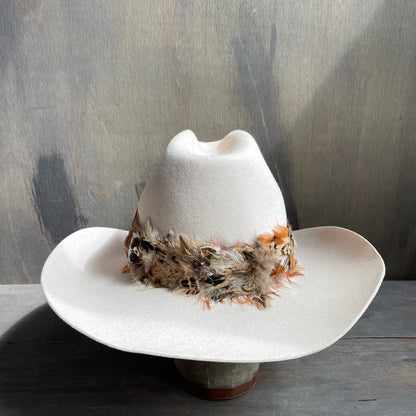 Shepler’s by Resistol Tan Feathered Hat