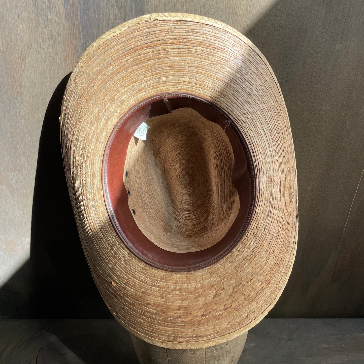 Straw Hat with Leather Band