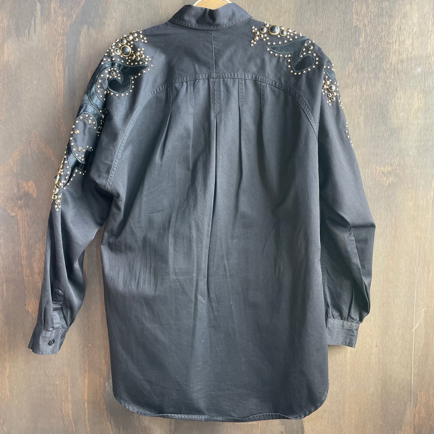 Vintage Black Studded Shirt