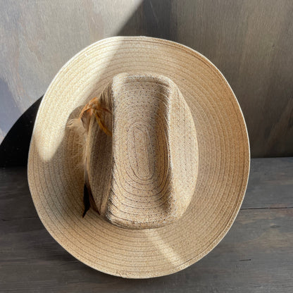 Straw Hat with Woven Hat Band