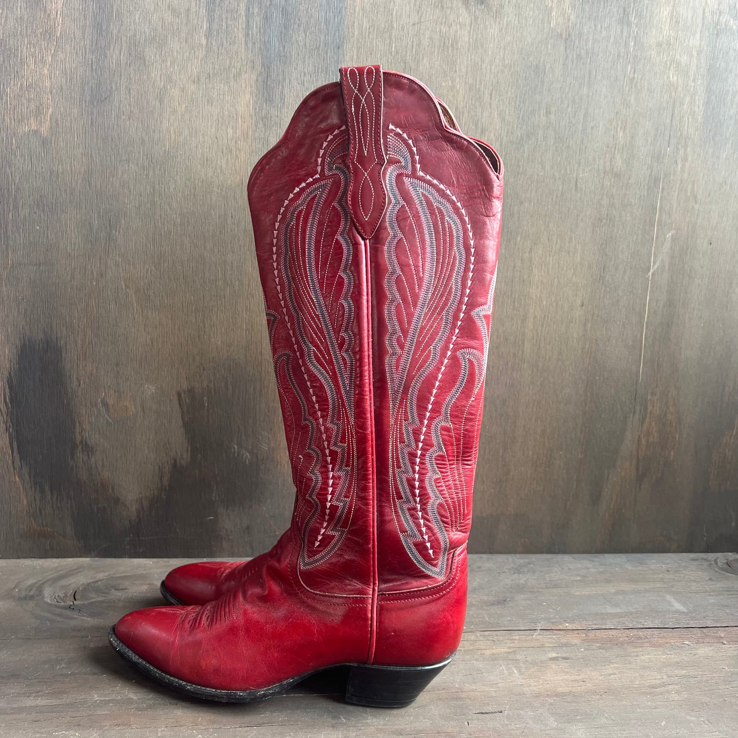 Larry Mahan Red Cowgirl Boots