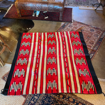 Vintage Square Woven Navajo Style Rug