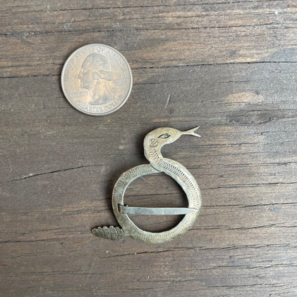 Vintage Silver Snake Luckenbooth Brooch