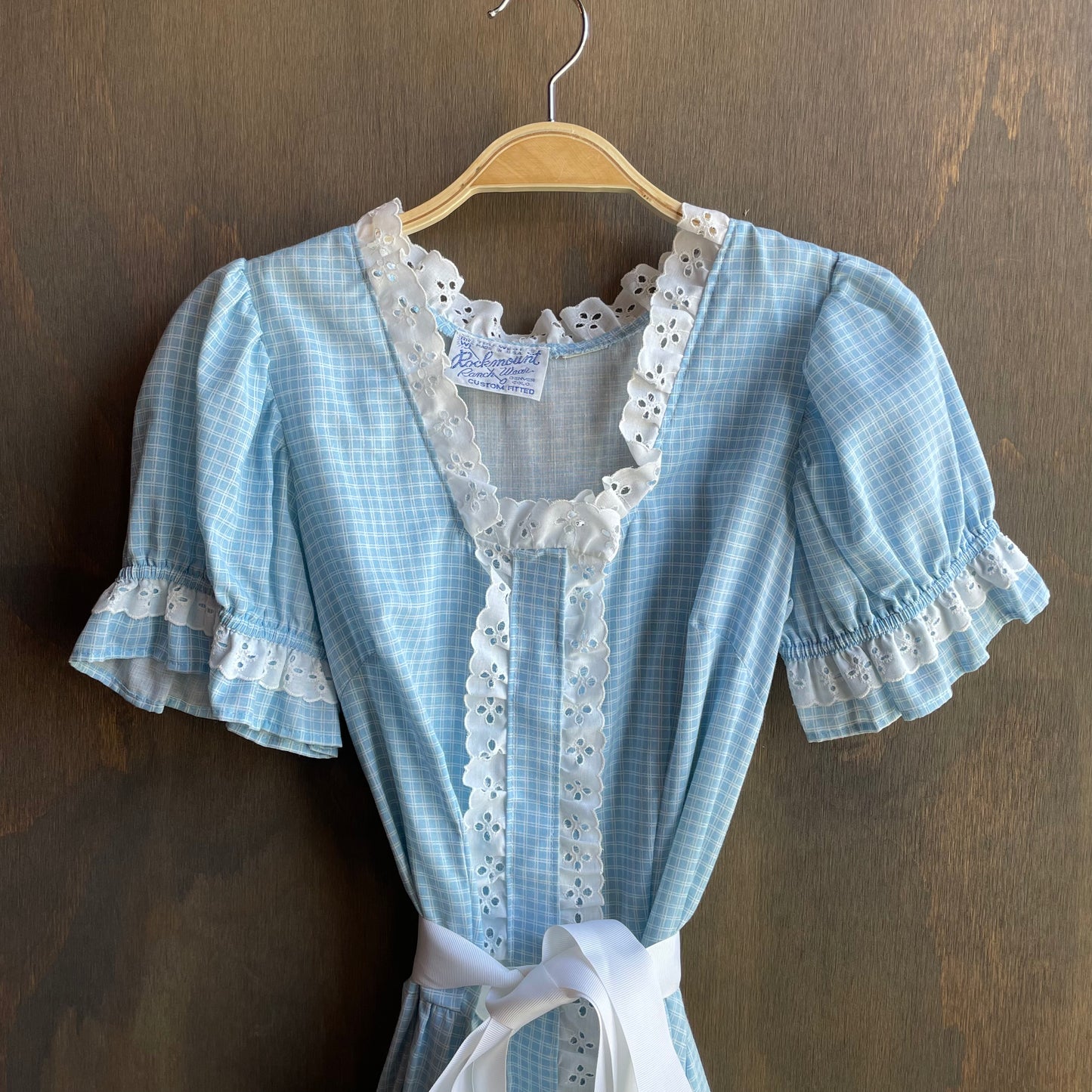 Vintage Rockmount Blue Check Square Dancing Dress