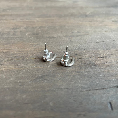 Silver-tone Horseshoe Earrings