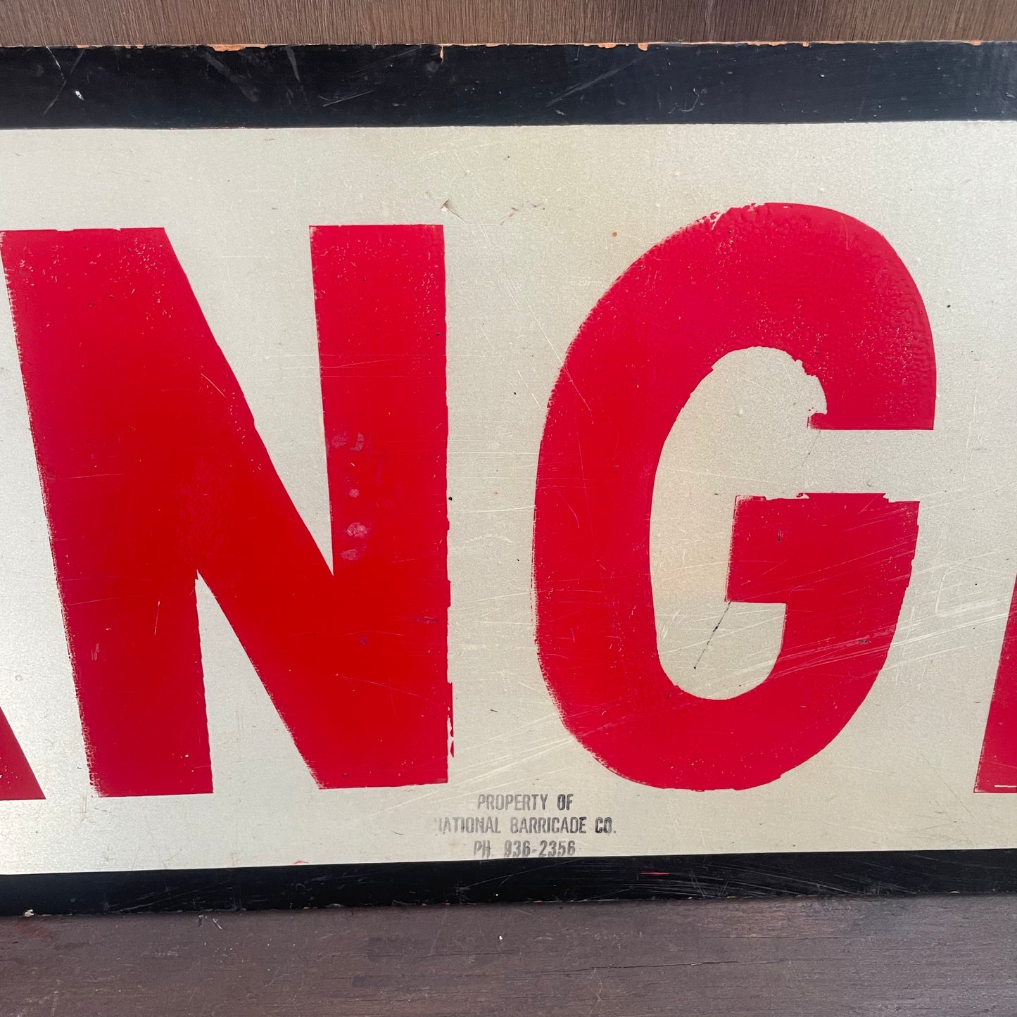 Vintage Danger Road Sign