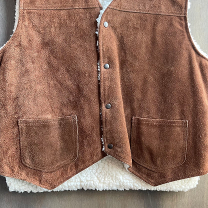 Vintage Sears Suede Sherpa Vest