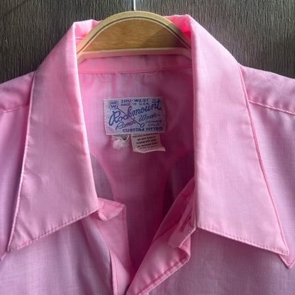 Rockmount pearl snap pink button down