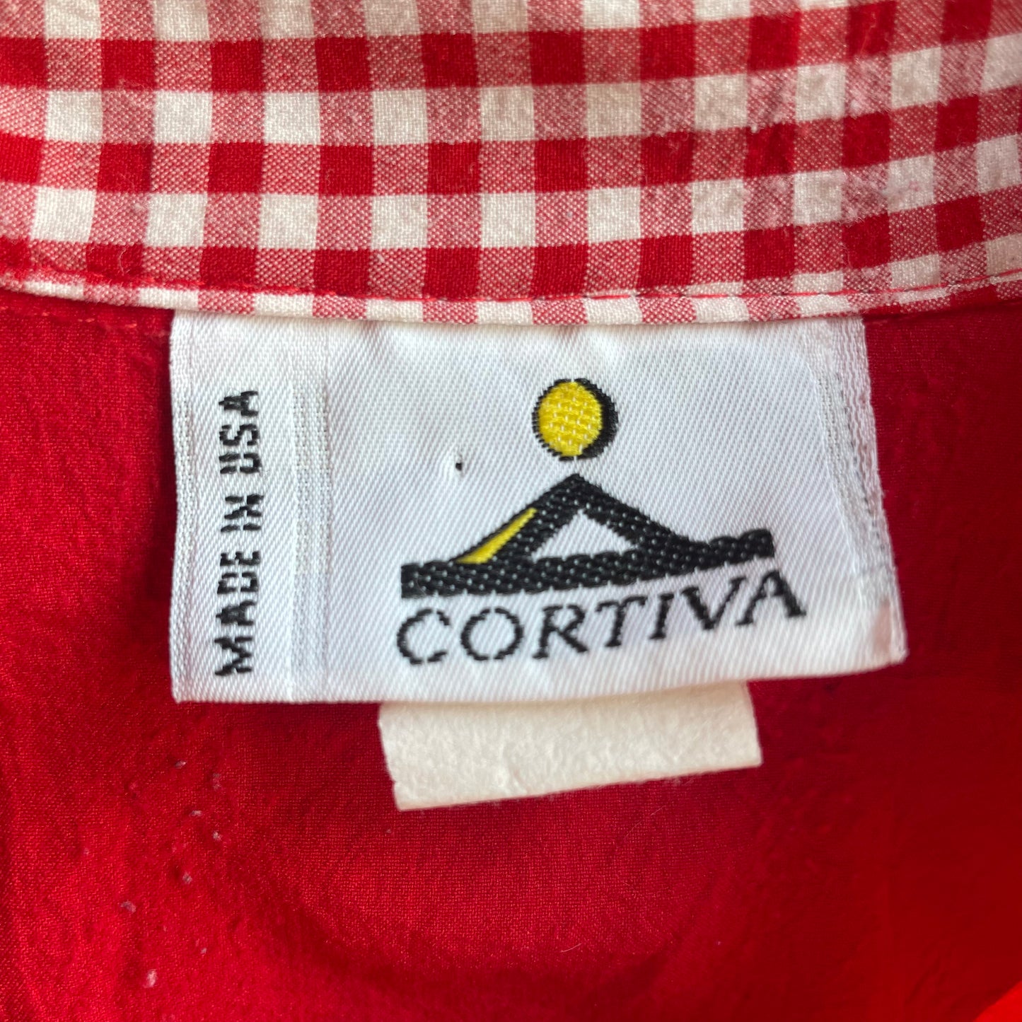 Vintage Cortiva Red Collared Shirt