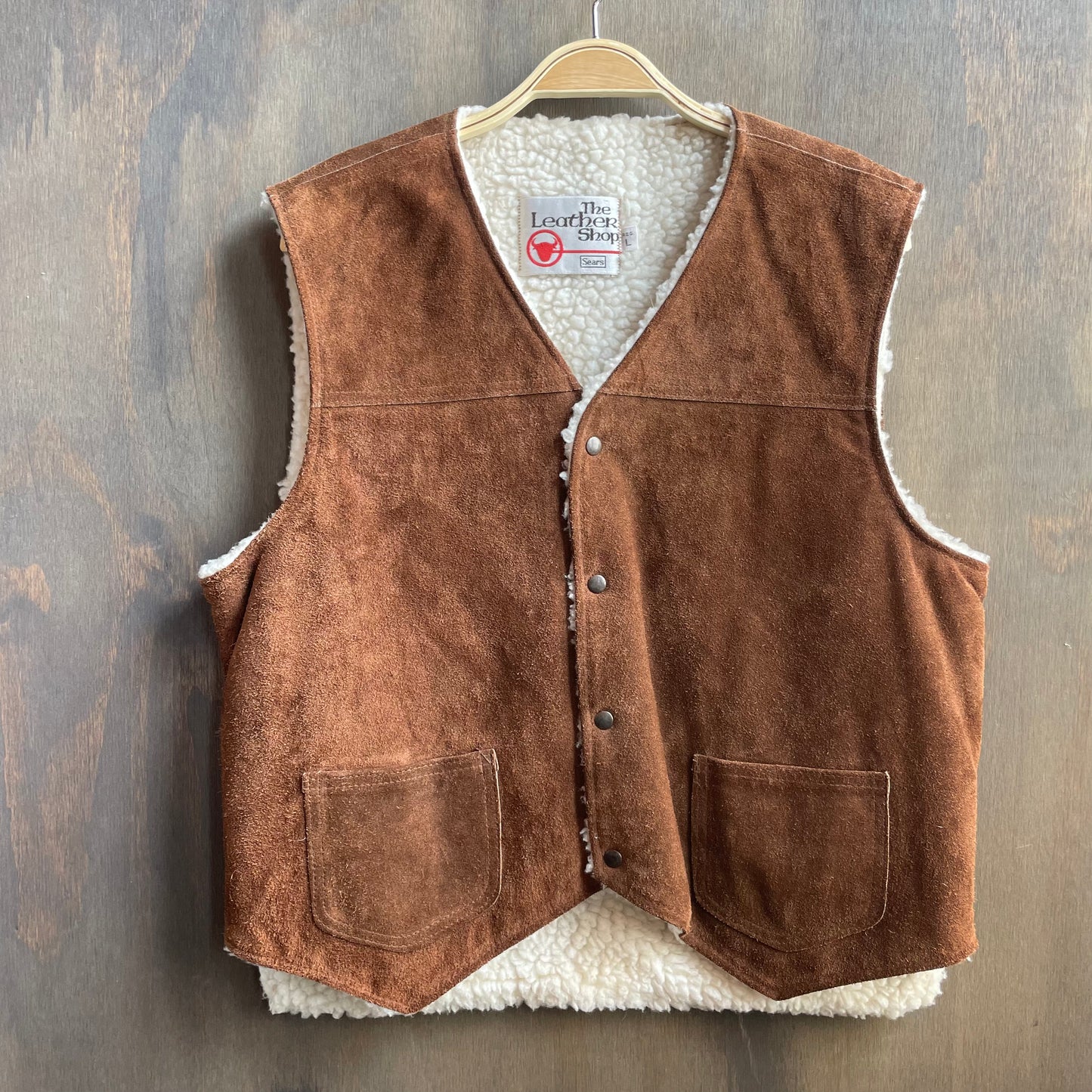 Vintage Sears Suede Sherpa Vest