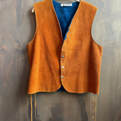 Vintage 1970s Suede Lined Vest