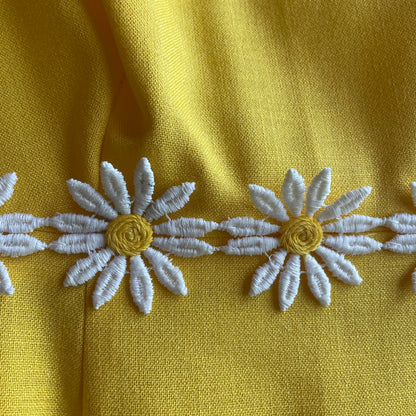 Vintage Yellow Daisy 70s Dress