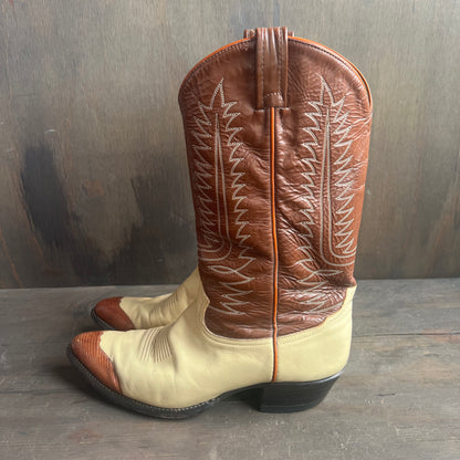 Tony Lama two tone cowboy boots