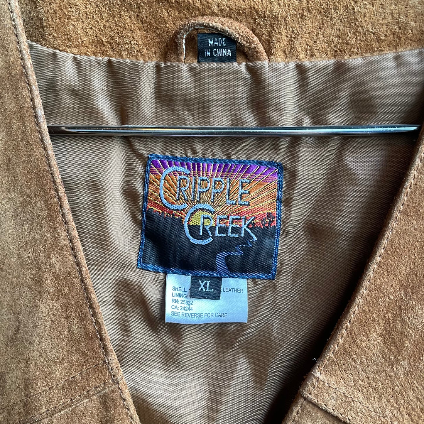 Cripple Creek Brown Suede Vest