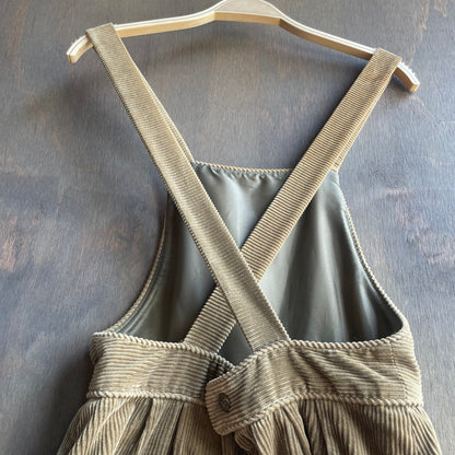 Vintage Lang Pinafore Corduroy Dress