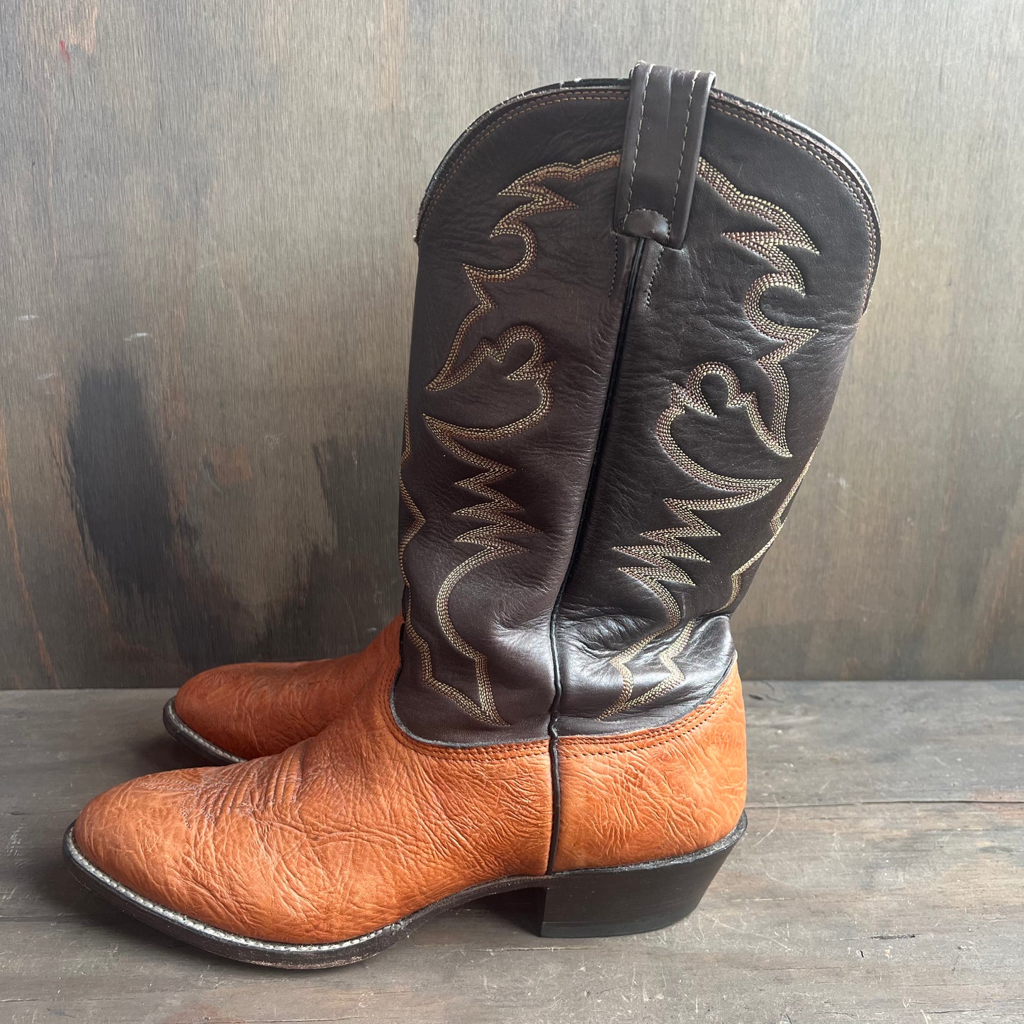 Larry Mahan Two tone cowboy boots