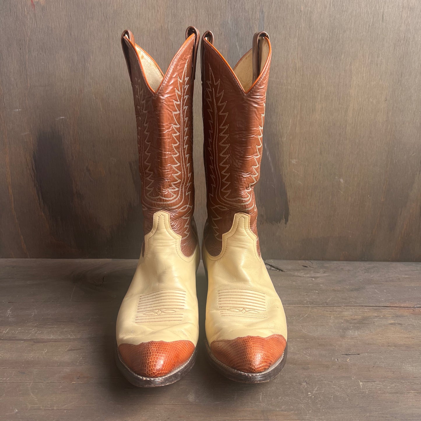 Tony Lama two tone cowboy boots