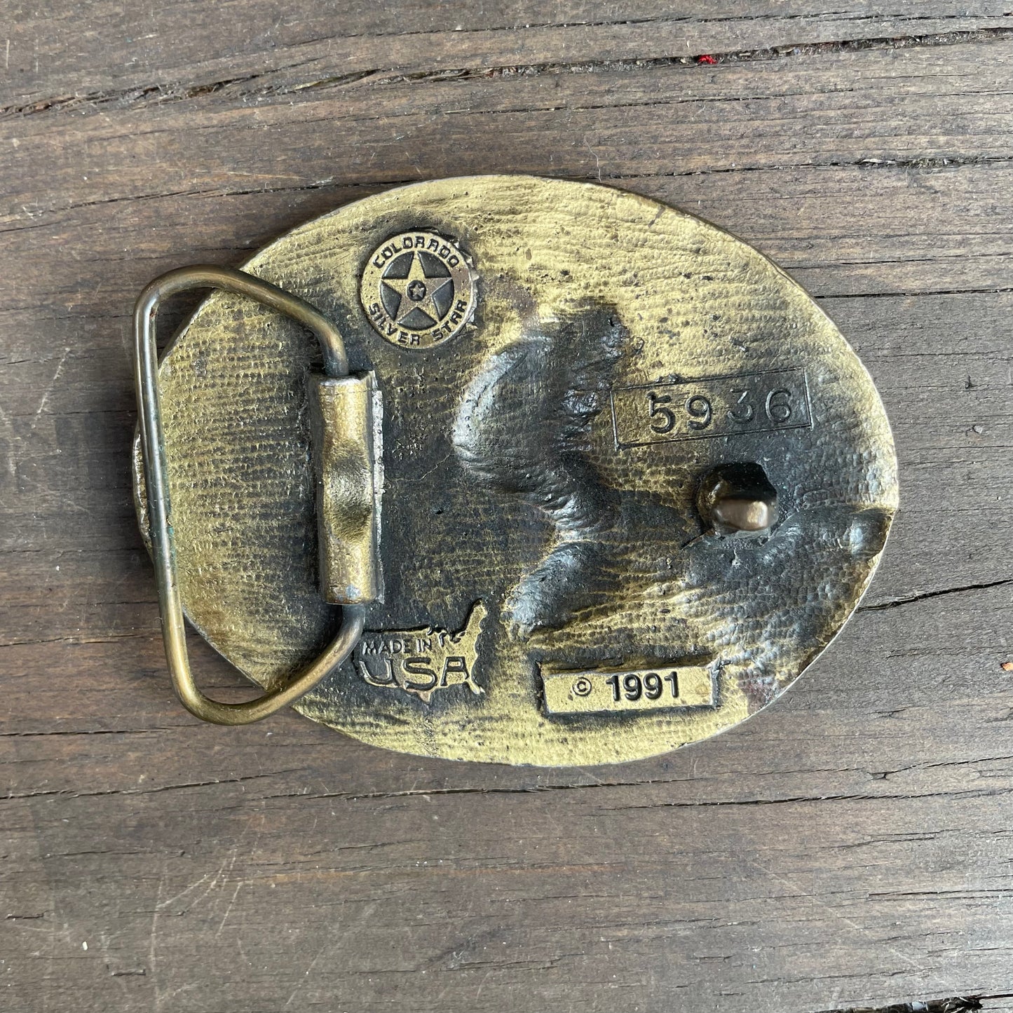 Vintage Steel Moose Belt Buckle