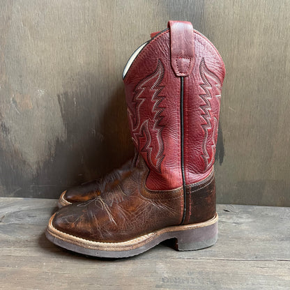 Kids Old West Red and Brown Boots