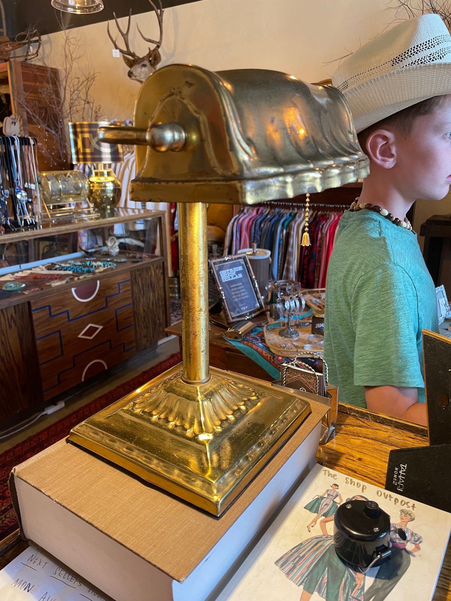 Vintage Brass Desk Lamp