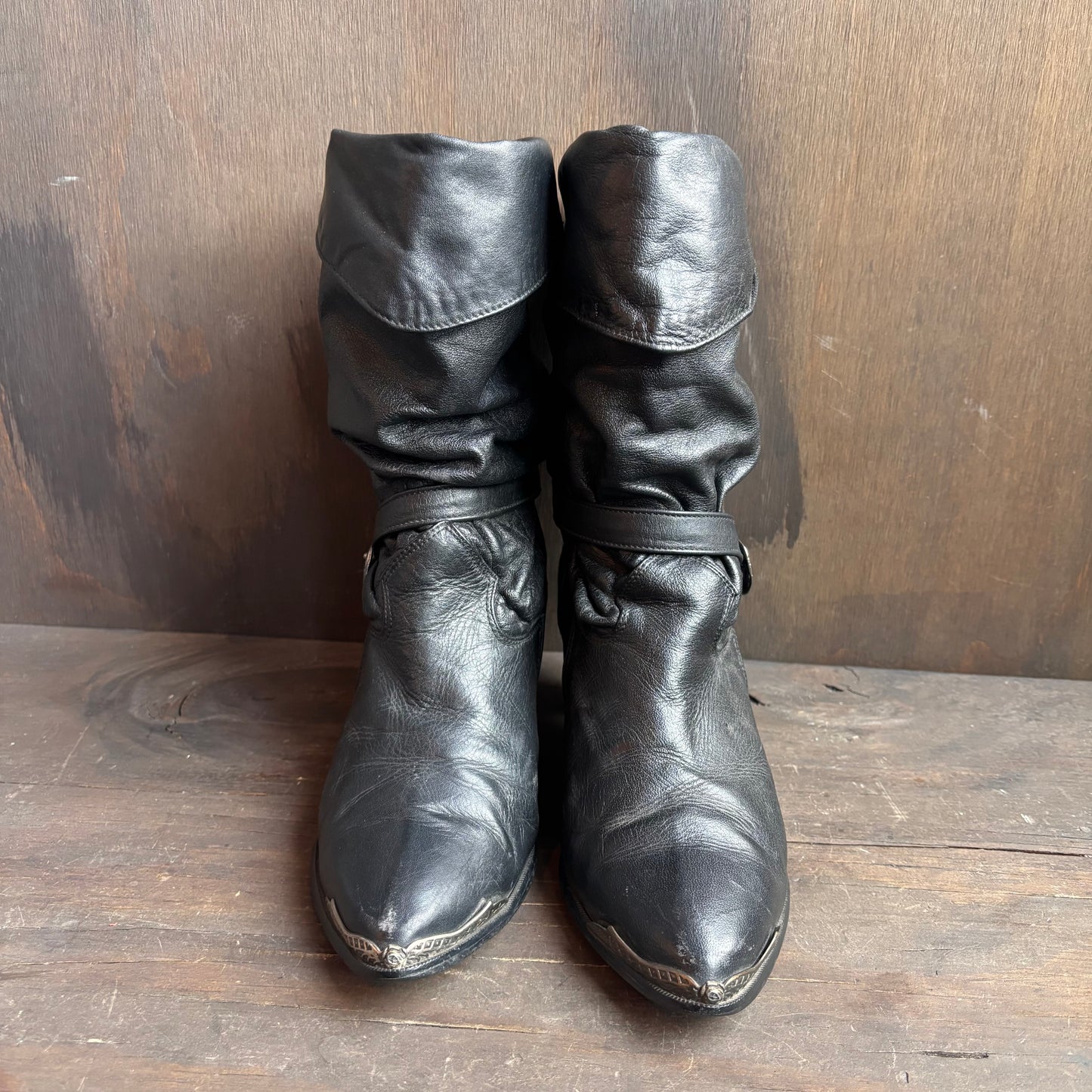 Zodiac Black Scrunch Boots