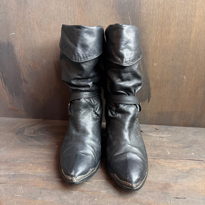 Zodiac Black Scrunch Boots