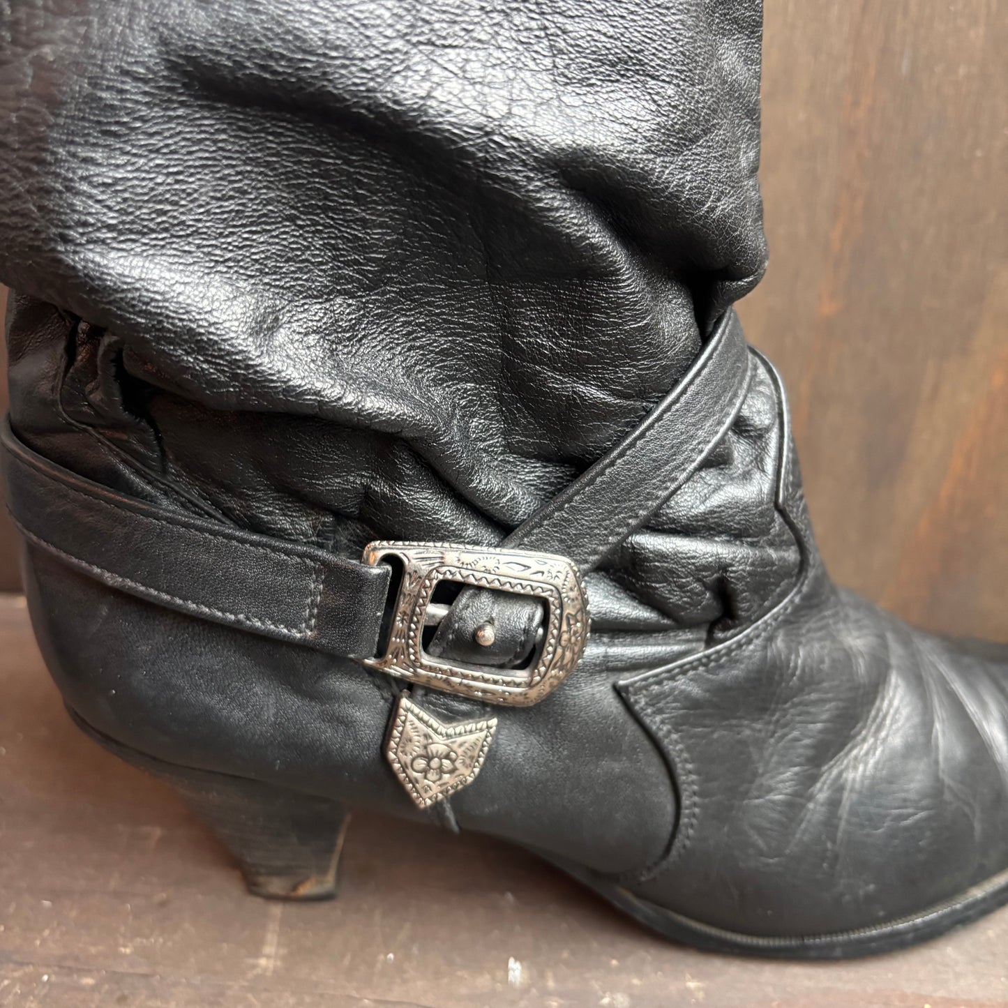 Zodiac Black Scrunch Boots