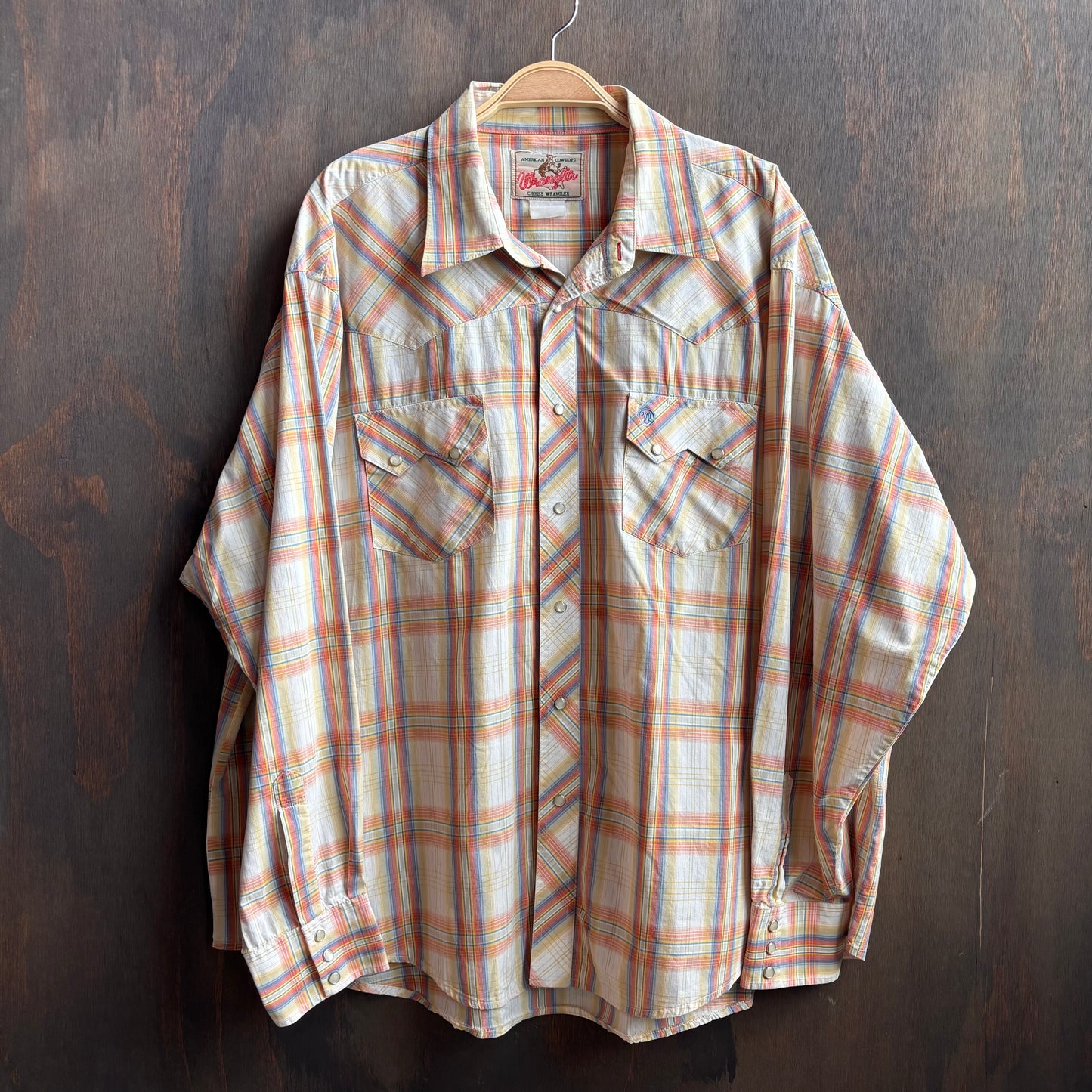 Vintage Wrangler Plaid Pearl Snap