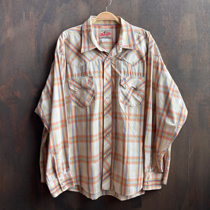 Vintage Wrangler Plaid Pearl Snap