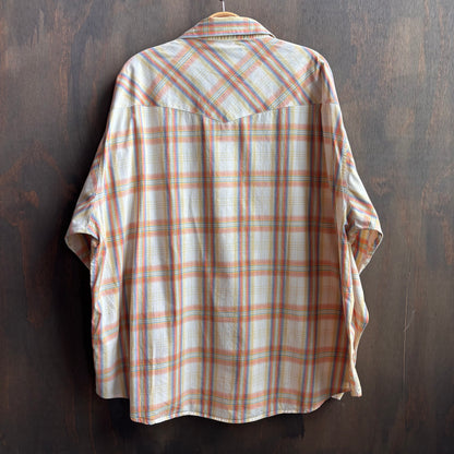 Vintage Wrangler Plaid Pearl Snap