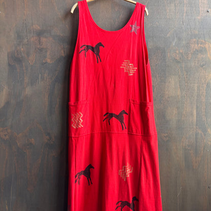 Red Sleeveless Maxi Dress