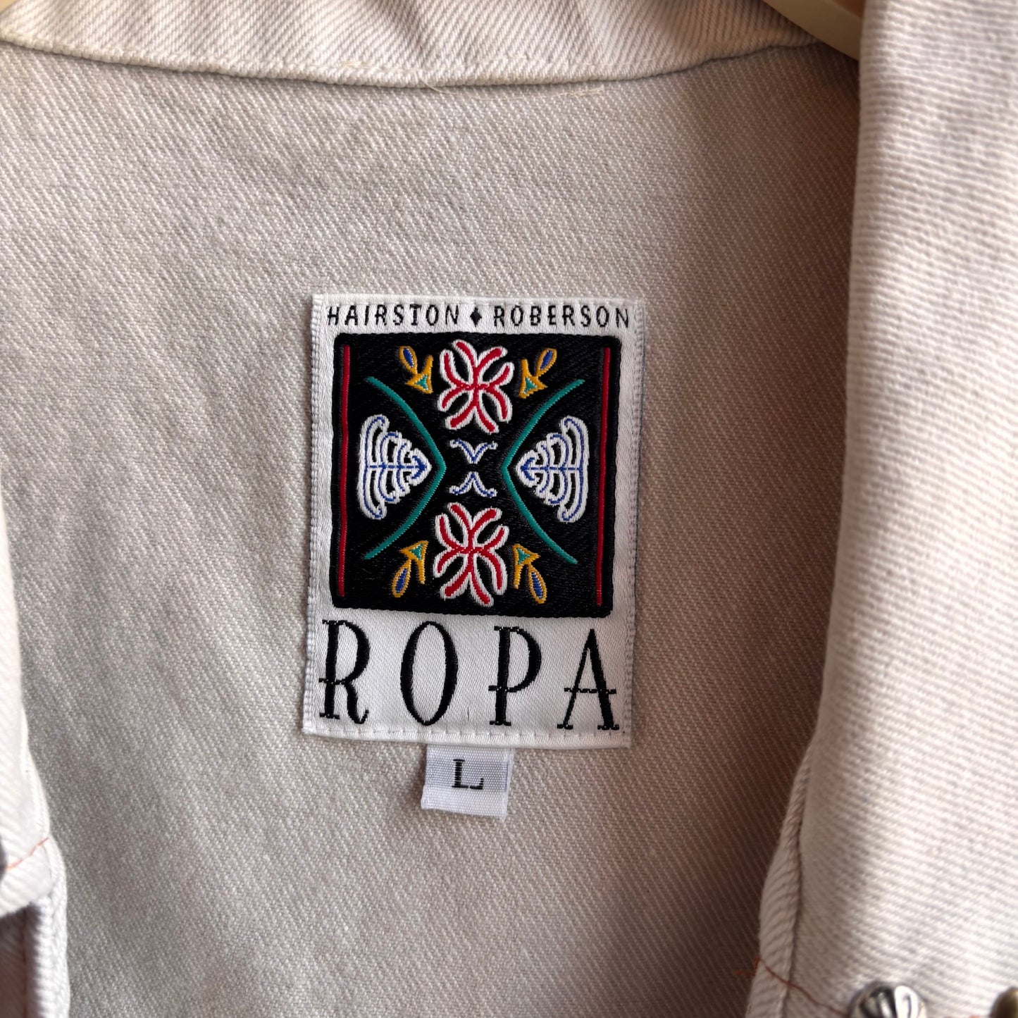 ROPA Cream Denim Vest