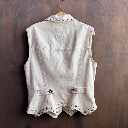 ROPA Cream Denim Vest