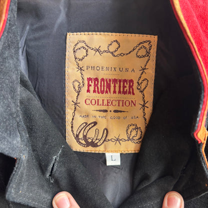 Frontier Black Cropped Jacket with Fringe