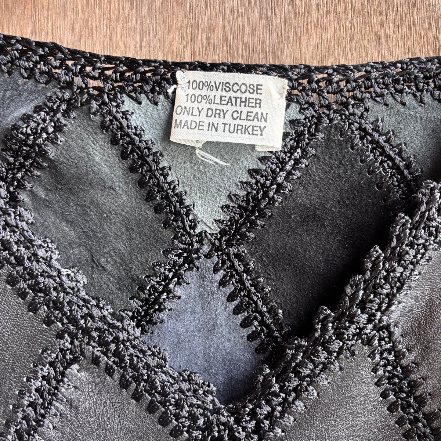 Vintage Patchwork Leather Top